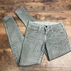 TRUE RELIGION Gray Snake skin skinny jeans size 24
